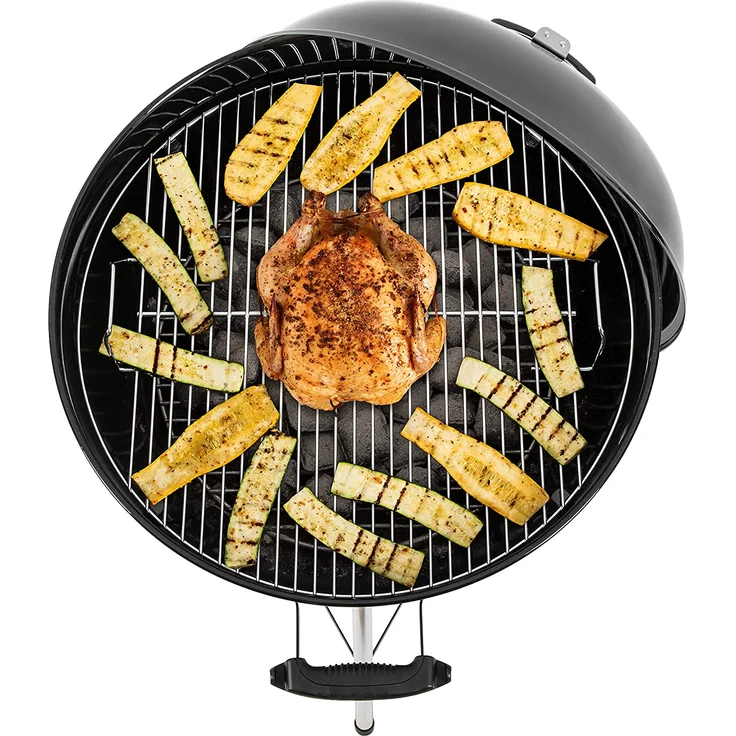 Weber Original Kettle Holzkohlegrill E-5710, 57cm, black, Maße 107 x 67 x 65 cm – Bild 4