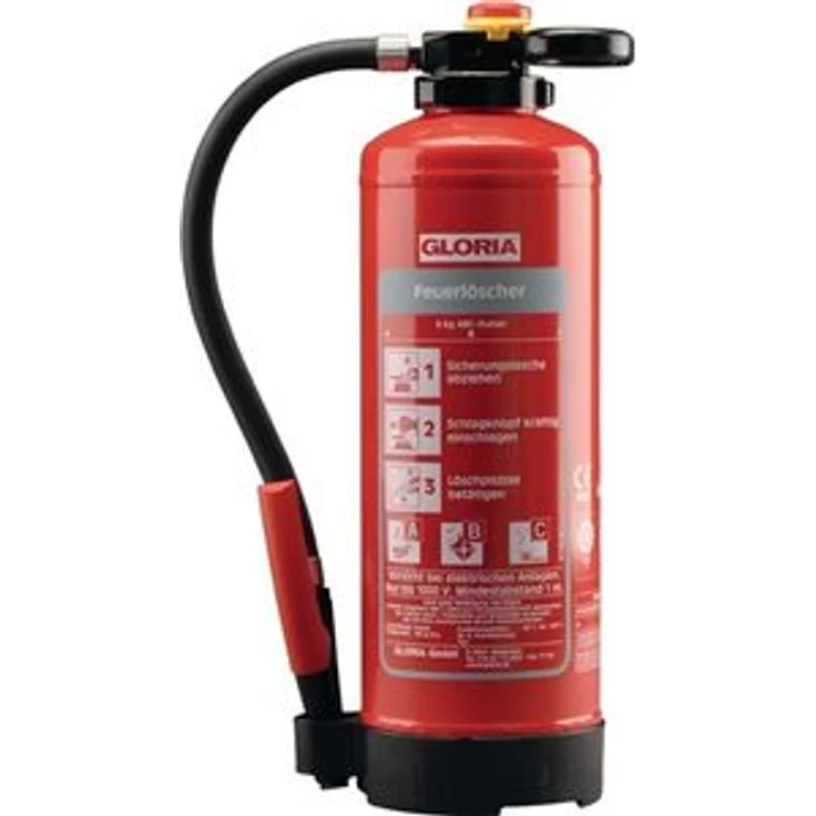 Gloria Aufladepulverfeuerlöscher P12PRO 12kg CO2-Treibmittelflasche Brandklasse A, B, C