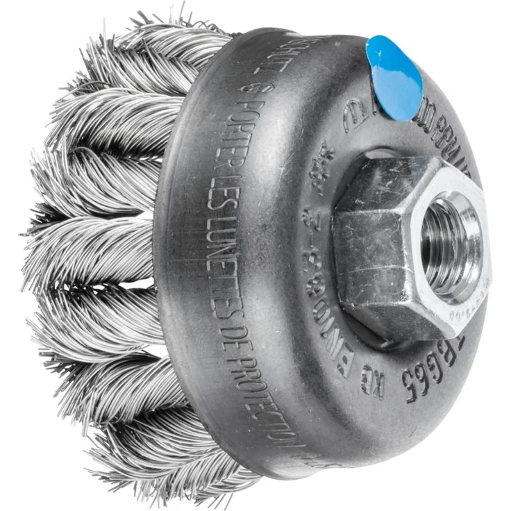 Pferd Topfbürste mit Gewinde, gezopft POS TBG 65/M14 CT INOX 0,35 (43305043)