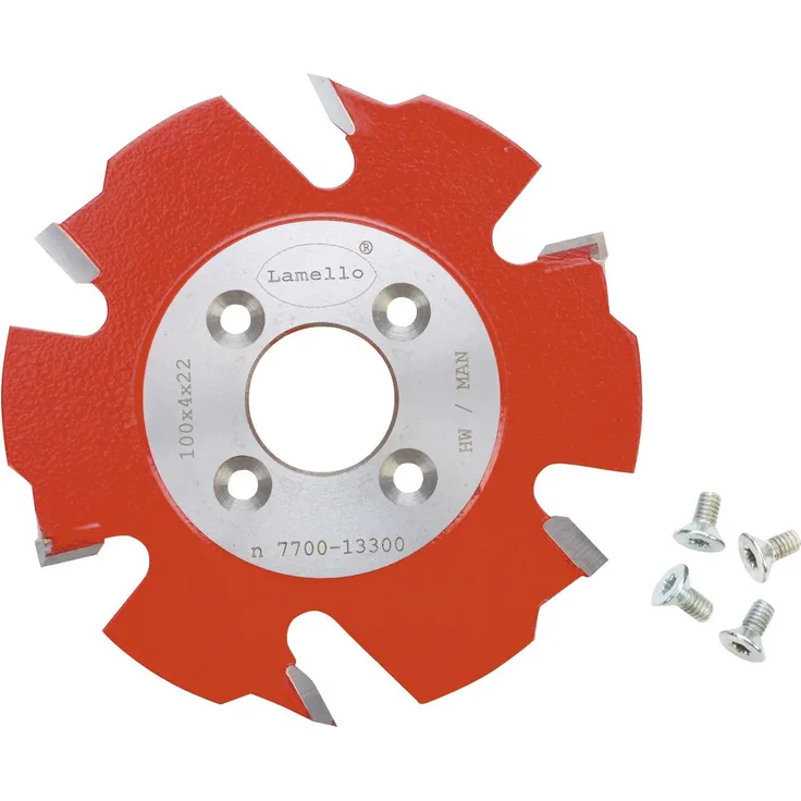 LAMELLO 132000 Nutfräser HW mit Vorschneider 100 x 4 x 22 mm Zähne 6
