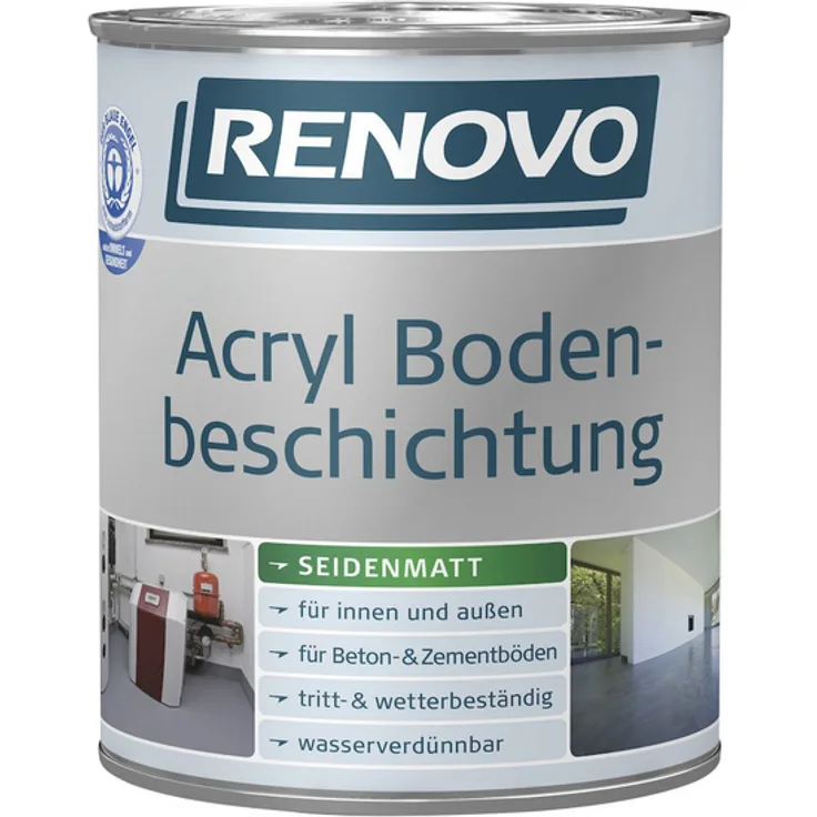 Renovo - Bodenbeschichtung, blaugrau, seidenmatt - grau für Beton- und Zementböden