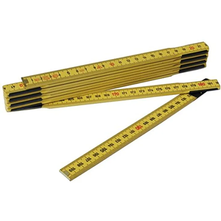SW-Stahl 72410L Holzgliedermaßstab 2 m mit Normzeichen, Profi-Qualität