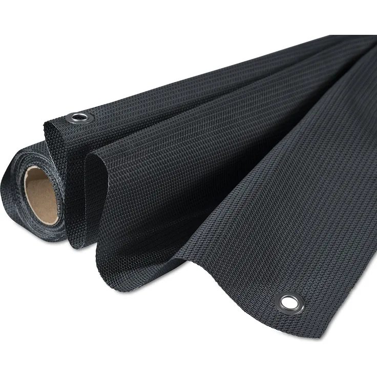 Windhager Balkonblende Sichtschutzmatte Aeris Insektenschutz, 0,9 x 5 m, Titan, grau