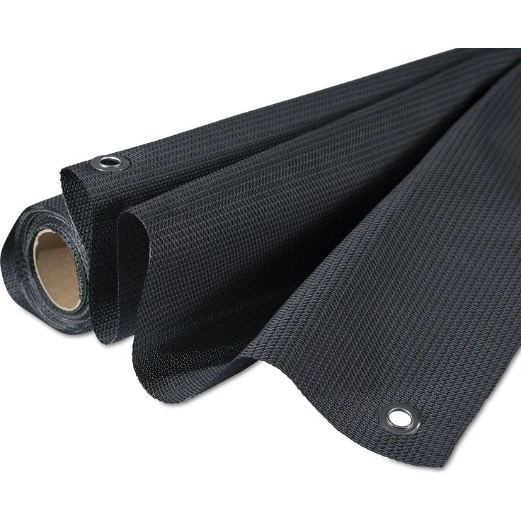 Windhager Balkonblende Sichtschutzmatte Aeris Insektenschutz, 0,9 x 5 m, Titan, grau