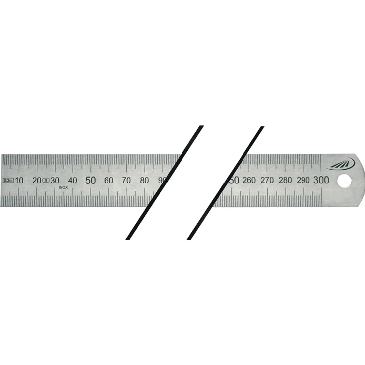 HELIOS-PREISSER Stahlmaßstab biegsam EG-Prüfzeichen Genauigkeit II, 300 x 30 x 1,0 mm, 0460207 - Preisvergleich – Bild 1