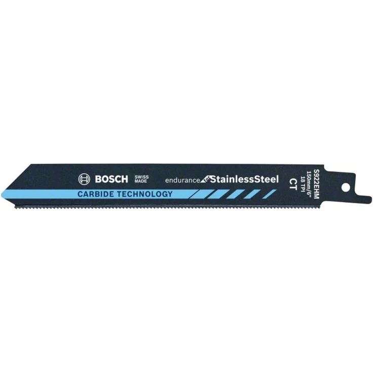Bosch Professional Säbelsägeblatt S 922 EHM Endurance for Stainless Steel (für Edelstahl, 150 x 19 x 1 mm, Zubehör Säbelsäge) – Bild 1
