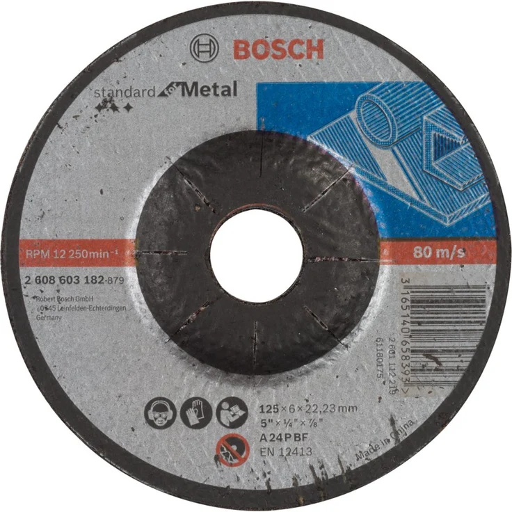 Bosch Professional 2608603182 Schruppscheibe für Metall gekröpft 125x6mm, Gr, 125 mm – Bild 1