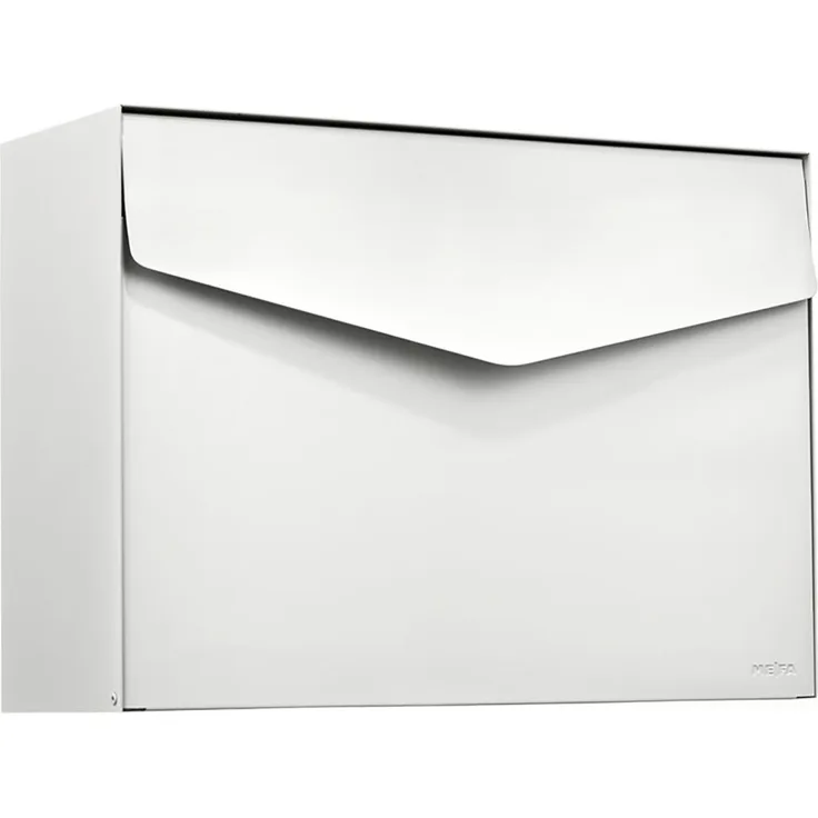 MEFA Briefkasten Letter 111 (Farbe beigegrau, Postkasten mit Sicherheitsschloss, Brief Design, Größe 312x430x178 mm) 111521M