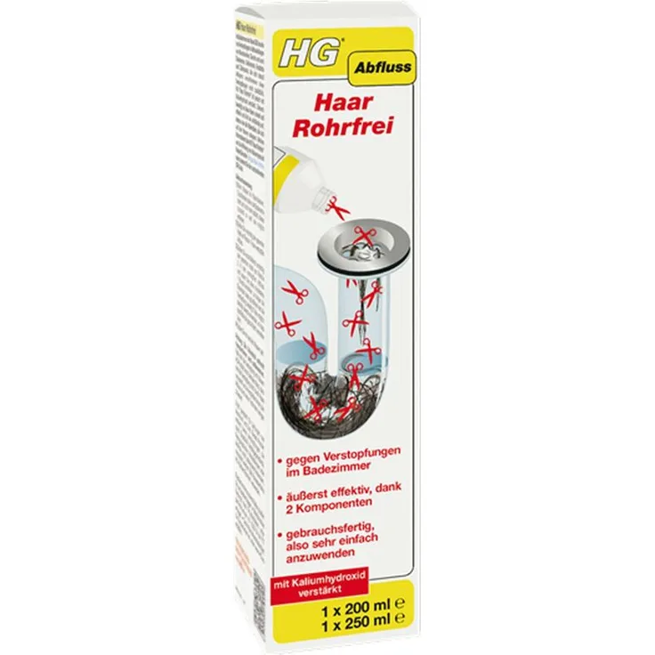 HG Haar Rohrfrei 2 Komponenten 200mlund250ml Abflussreiniger