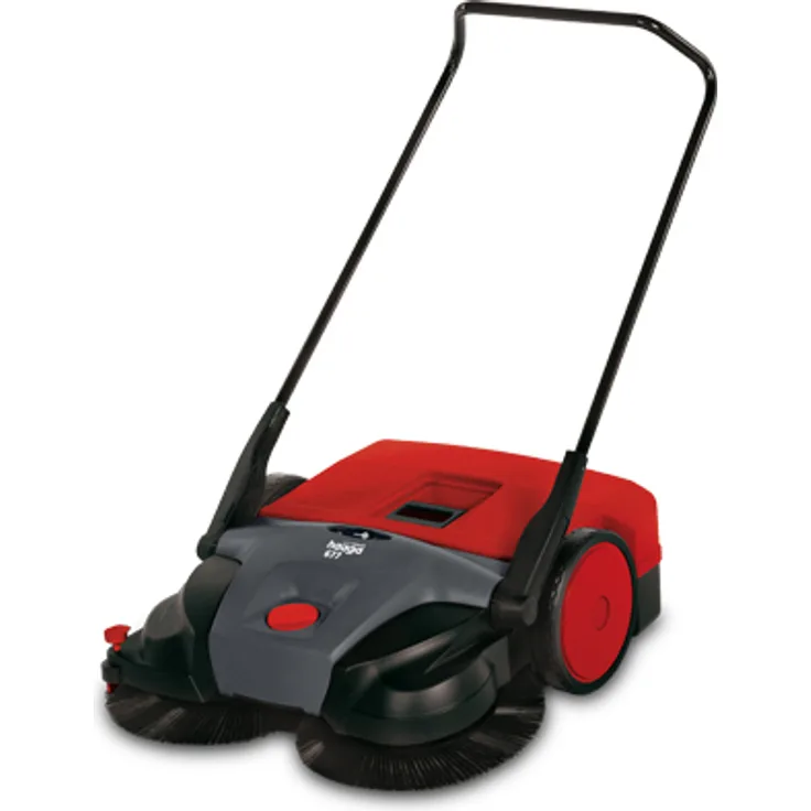 Haaga 677 iSweep elektrische Kehrmaschine Profi Akku Akku Kehrmaschine für große Flächen, Kehrleistung 3800 qm-h