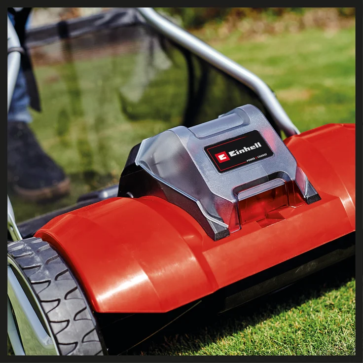 Einhell Akku-Spindelmäher GE-HM 18-38 Li-Solo Power X-Change - Li-Ion, 18 V, 38 cm Schnittbreite, 4-stufige Schnitthöhenverstellung, Mähspindel mit 5 Stahlmessern, ohne Akku und Ladegerät – Bild 6