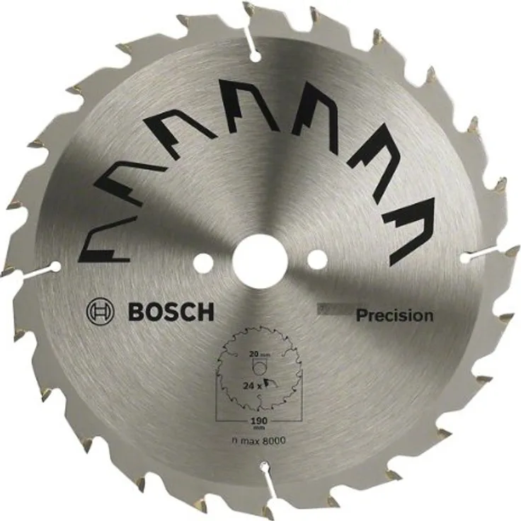 Bosch 2609256866 DIY Kreissägeblatt Precision 190 x 2 x 20-16,Z24
