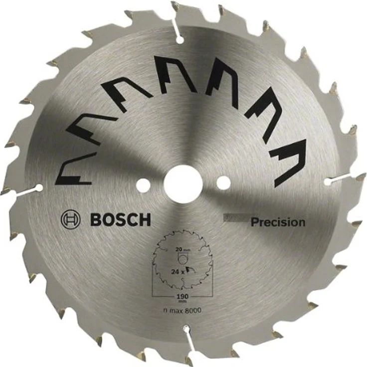 Bosch 2609256866 DIY Kreissägeblatt Precision 190 x 2 x 20-16,Z24