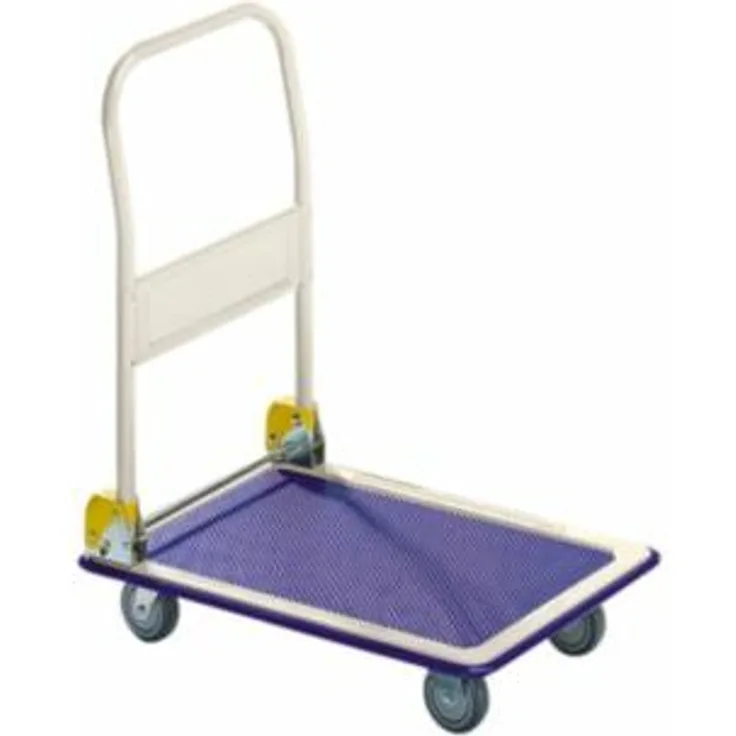 Certeo - Plattformwagen - Schiebebügel, klappbar - Tragfähigkeit 200 kg Kunststoff
