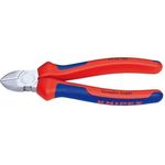 KNIPEX 70 05 160 SB Seitenschneider verchromt mit Mehrkomponenten-Hüllen 160 mm (in SB-Verpackung)