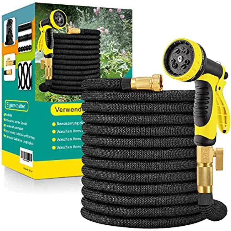 Flexibler Gartenschlauch Wasserschlauch Dehnbarer Flexischlauch 15m Ausdehnbar