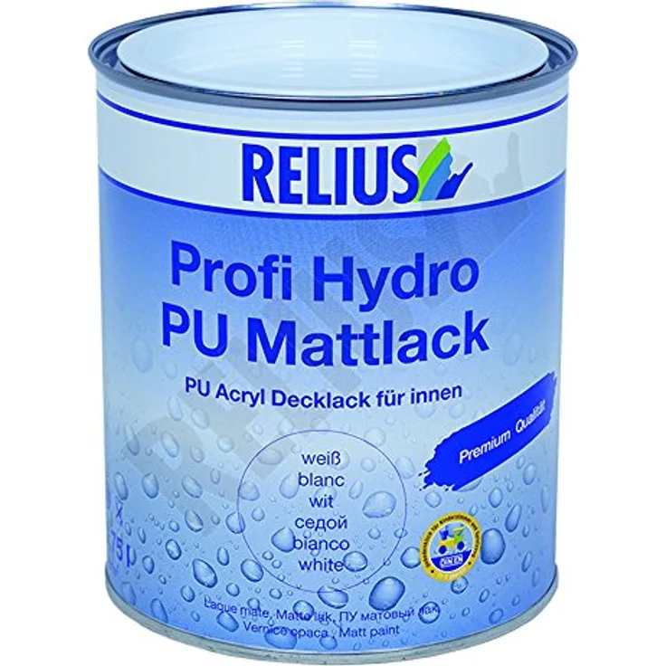 Relius Hydro-PU Mattlack weiß 0,75Ltr. 276222