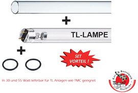 TMC Set für 55 Watt UVC Lampe + Glas TMC Pro Clear