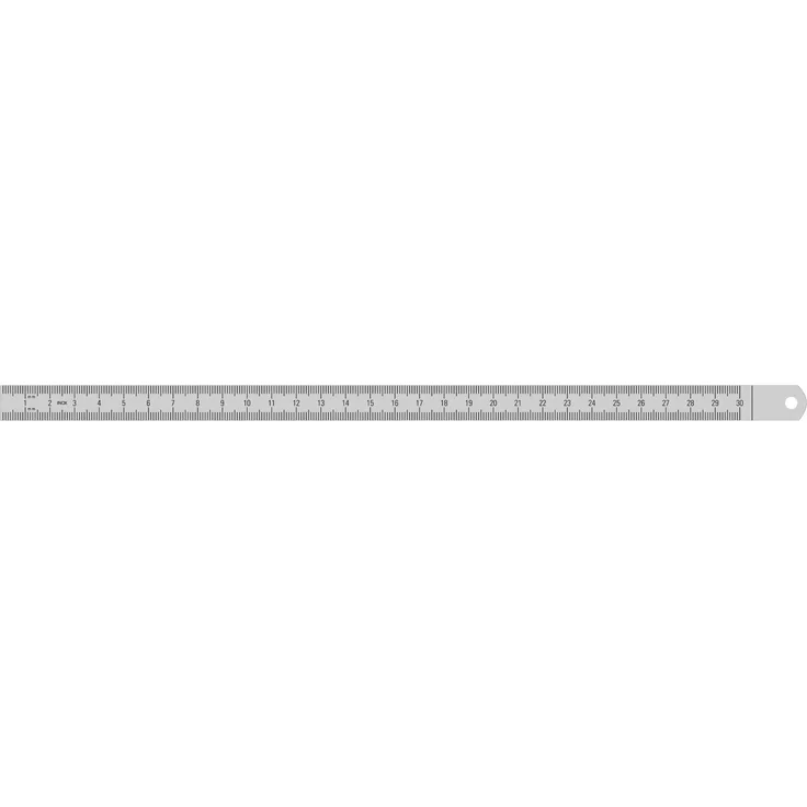 Metrica 24043 Massstab, verchromt 250 - 1-2 mm