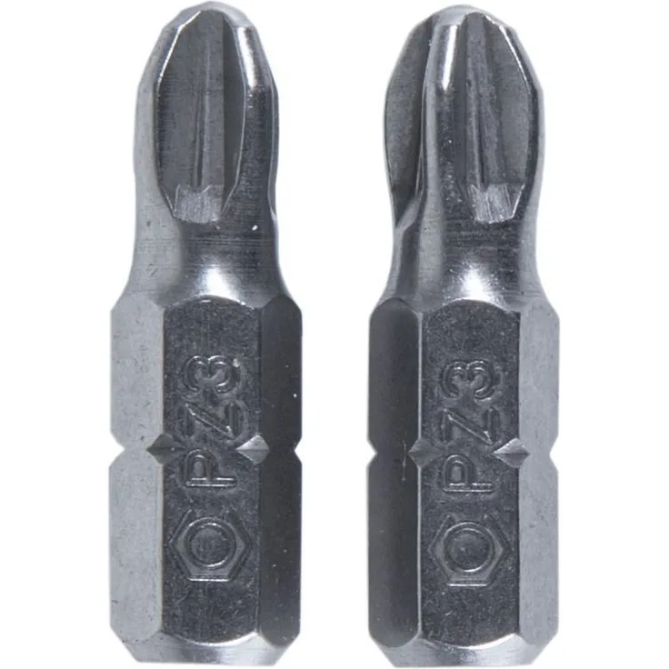Connex coxt973313 Edelstahl Schraubendreher-Bit, silber, Größe PZ 3, Set 2 Stück