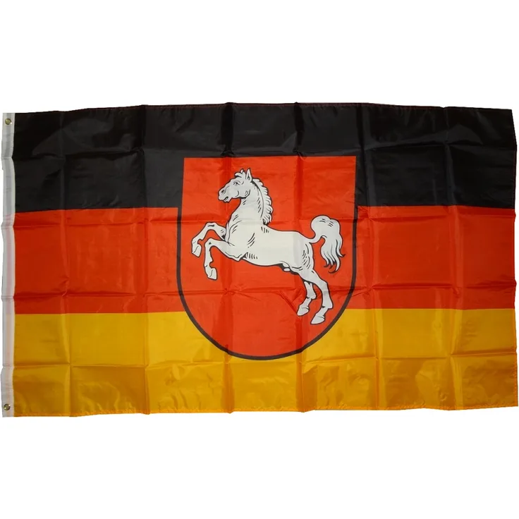 Flagge Niedersachsen 90 x 150 cm Fahne mit 2 Ösen 100g/m² Stoffgewicht Hissflagge Hissen