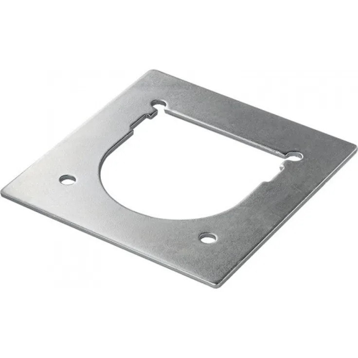 Montageplatte Zurröse 142 x 132 mm silber