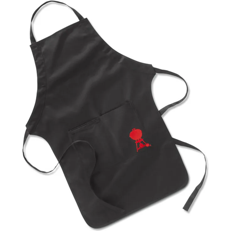 Weber 6474 Grillschürze, schwarz mit rotem Kettle Grill