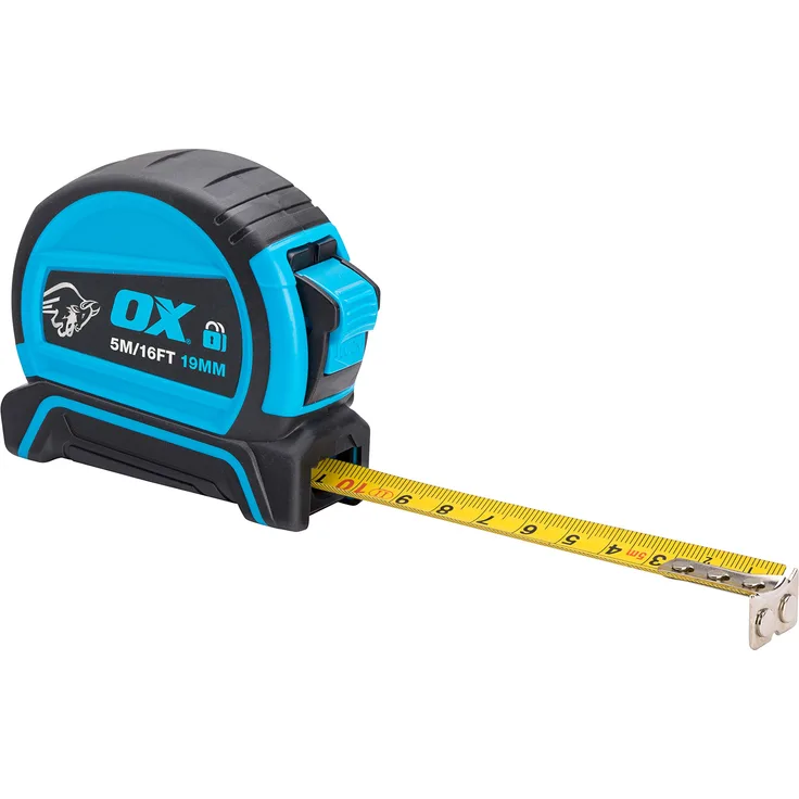 OX Tools OX-P505205 Pro Dual Auto Lock Tape Measure-5m Maßband, 5 m
