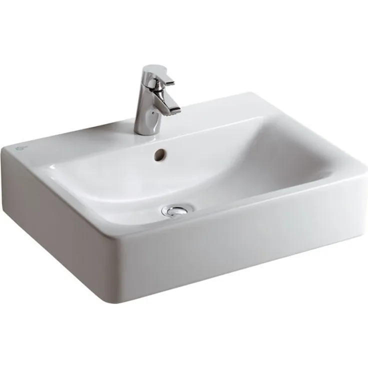 Ideal Standard Waschtisch CUBE CONNECT mit Überlauf 600 mm weiß