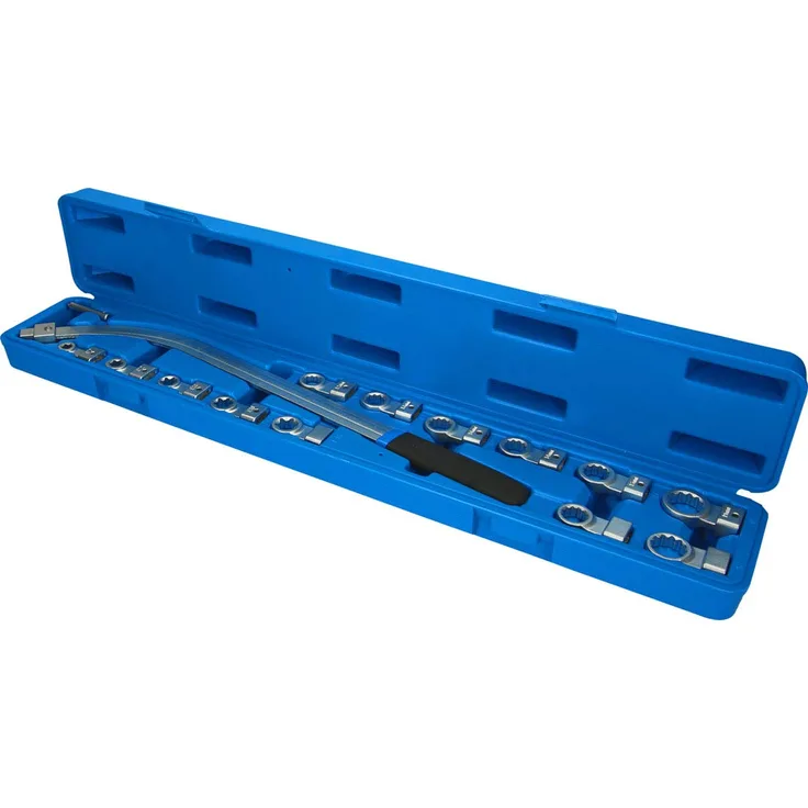 Brilliant Tools BT571060 Keilriemen und Spannrollen-Schlüssel-Satz, mit Stabilem Blauen Transportkoffer, 15-Tlg