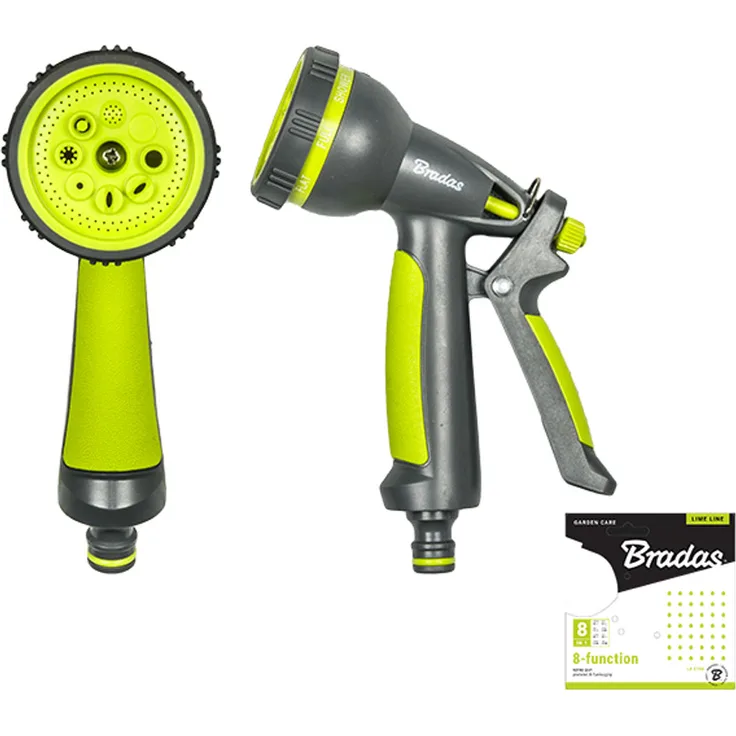 Bradas Lime Edition Gartenbrause mit 8 Funktionen