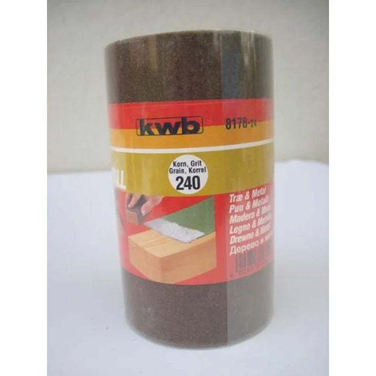 kwb Schleifpapier auf Rolle - Schleifpapier-Rolle 5 m für Metall, Holz, Lack 115 mm, Korn K-240 - Preisvergleich – Bild 1