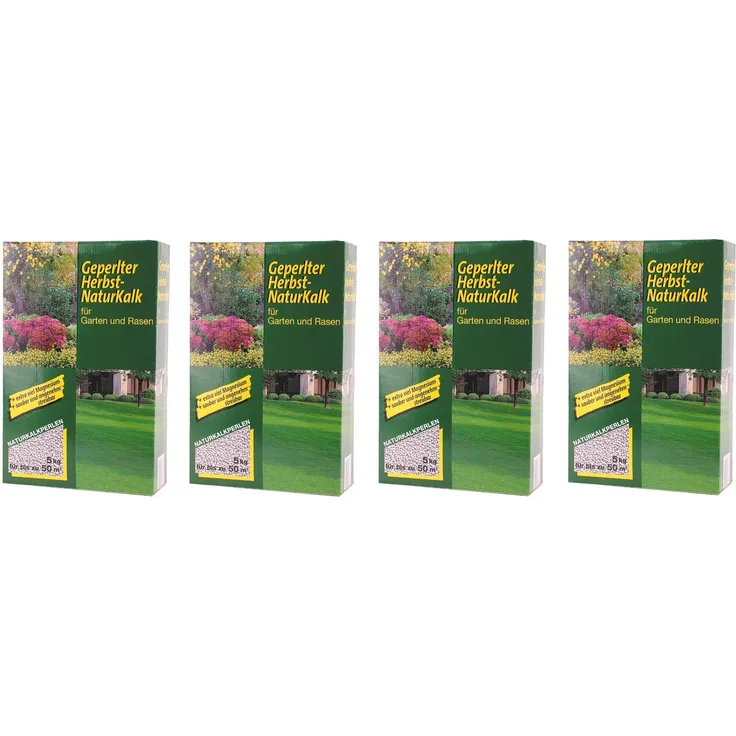 Grüner Jan Geperlter Herbst Naturkalk 4x 5kg Kalk Garten Gartenpflege Rasenpflege Dünger