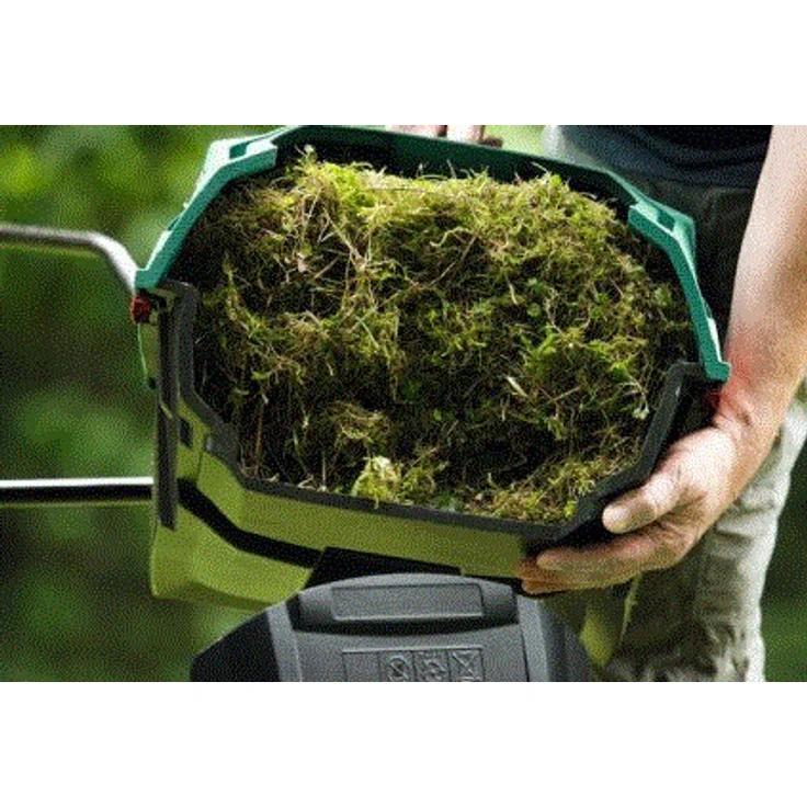 Bosch Home and Garden Vertikutierer AVR 1100, Fangkorb, Karton (1100 W, 32 cm Arbeitsbreite, 50 l Fangkorbvolumen) – Bild 2