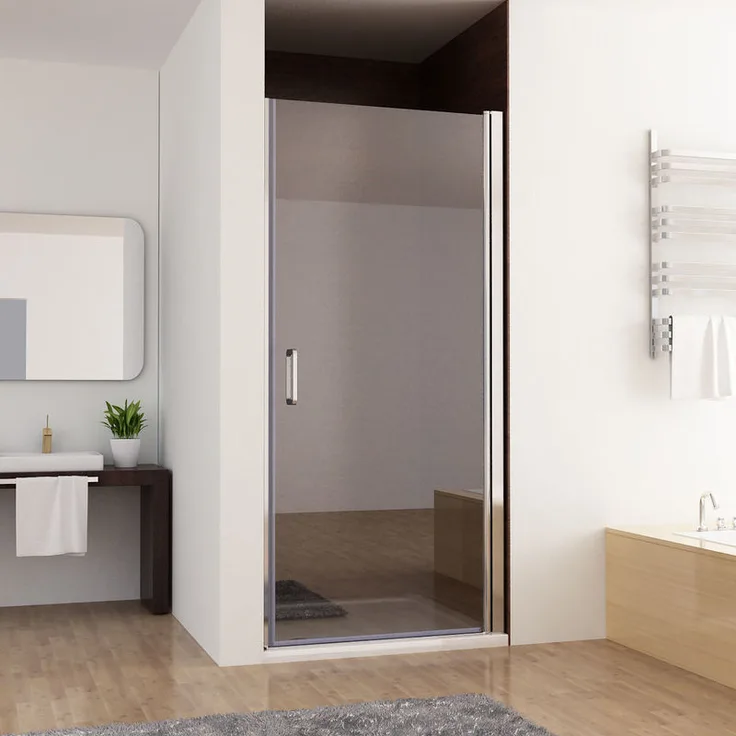 90 x 185 cm Nischentür Duschabtrennung Schwingtür Duschwand Dusche mit 6mm Nano Glas