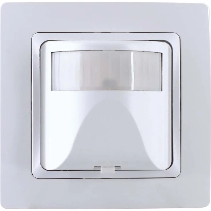 Kopp 808102014 Bewegungsschalter, INFRAcontrol 180 Grad, Komplettgerät, inkl. 1-fach Abdeckrahmen (Design Paris), UP, IP20, 2-Draht-Gerät, Weiß