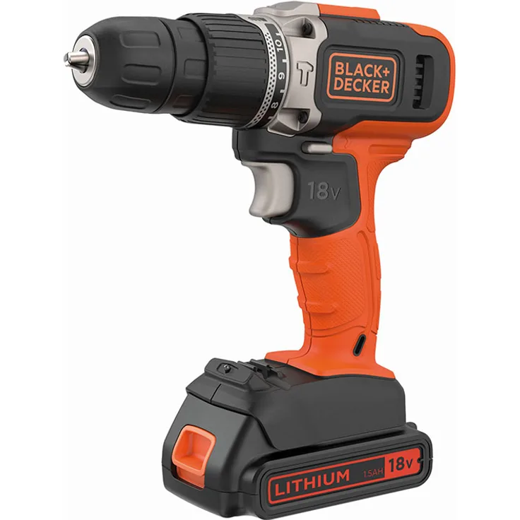 Black & Decker Akku-Schlagbohrschrauber,18V,1 x 1,5Ah Akku Karton - BCD003C1-QW