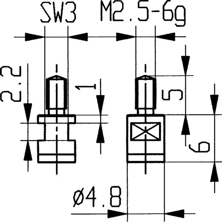 Käfer Messeinsatz HM Abb.10/ 4,8mm
