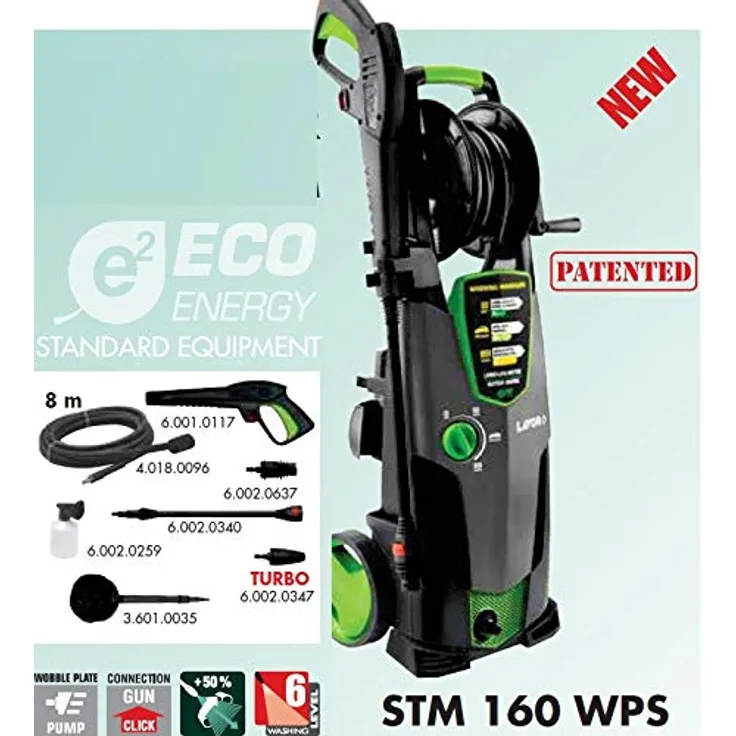 Lavor 8.086.0140C 0140C-Hidrolimpiadora von Agua fría STM WPS und Epillo Rotatorio Treppenmotor 2500 W 160 bar 510 l-h 12,5 kg Hochdruckreiniger
