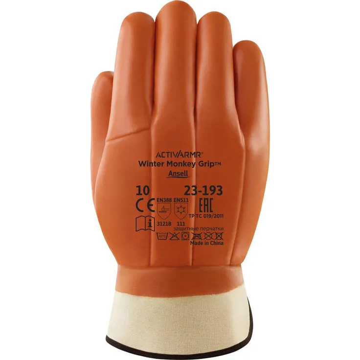Ansell Handschuh Winter Monkey Grip 23-193, Gr. 10 ( Inh.12 Paar )