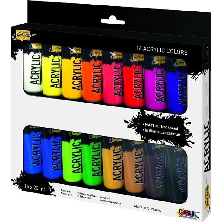 Kreul Solo Goya Acrylfarben Set 16 x 20 ml Tuben
