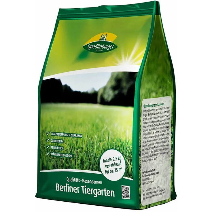 QUEDLINBURGER RASENSAMEN Berliner Tiergarten 2,5 kg Rasensamen
