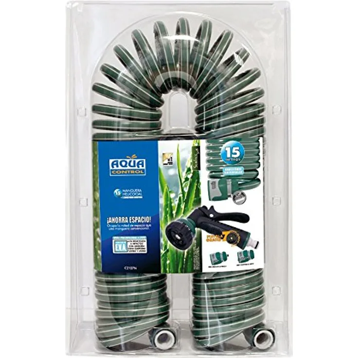 Aqua Control C2107N2 Gartenschlauch, 2 Materialien, 15 m, Pistole mit 7 Formen
