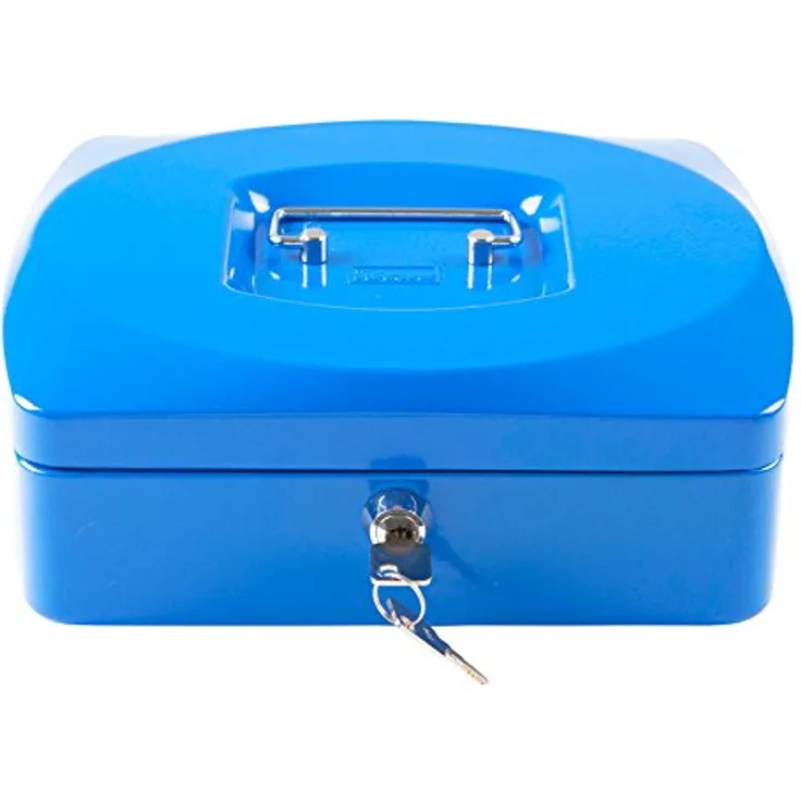 Idena 50039 - Geldkassette 10, Größe 255 x 200 x 90 mm, Farbe Blau, 1 Stück