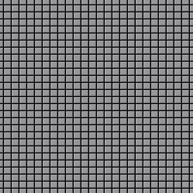 Mosaik Fliese massiv Metall Edelstahl matt in grau 1,6mm stark ALLOY Glomesh-S-S-MA 1,07 m2