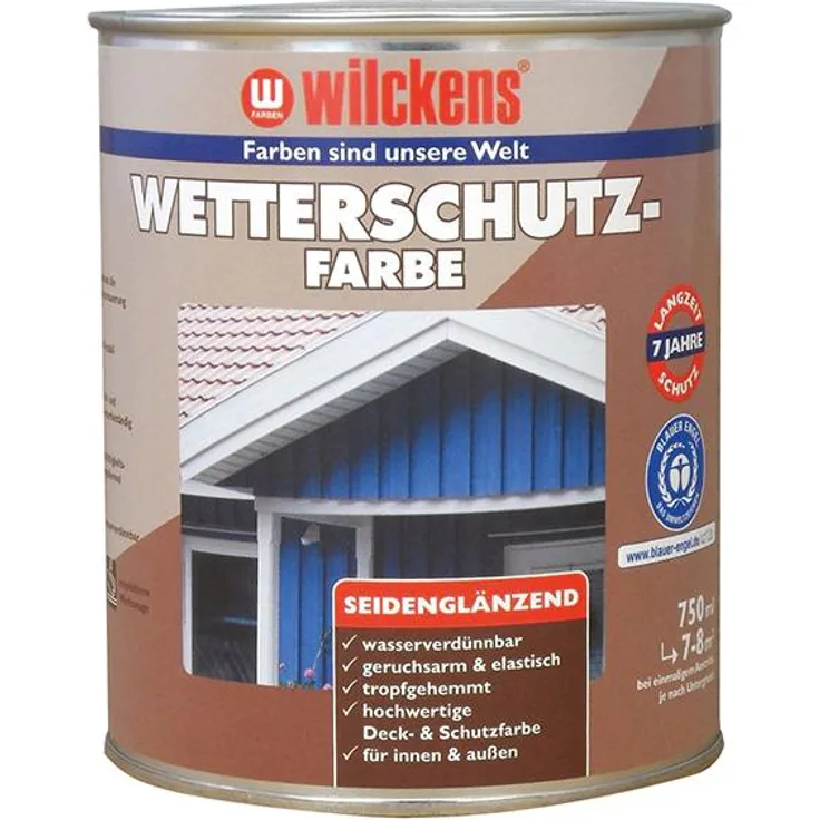 Wilckens - Wetterschutzfarbe 750 ml, weiß (Lieferumfang: 1 Stück) - weiß