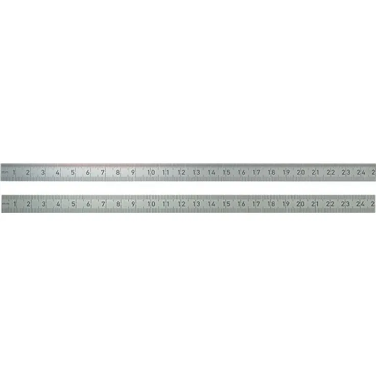 BMI 962030030 Biegsamer Stahlmaßstab, 300 mm, rostfreier Edelstahl, Oberkante 1-2 mm, Teilung Unterkante 1-1 mm