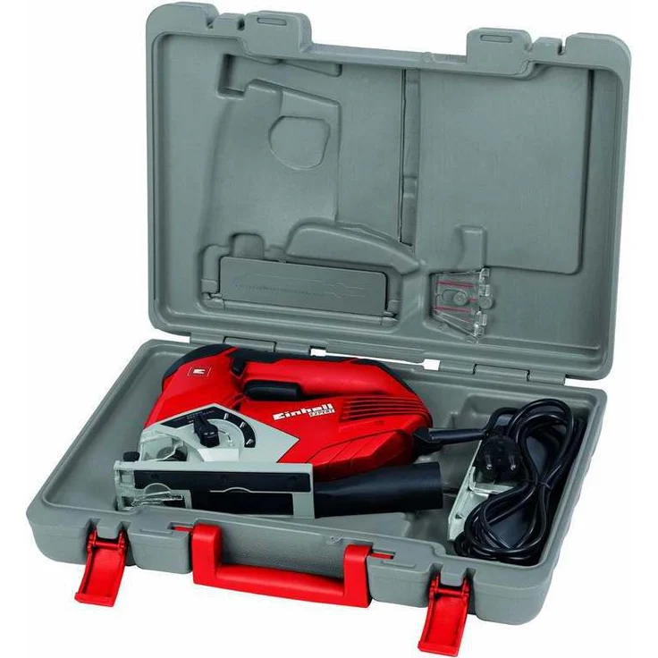 Einhell Stichsäge TE-JS 100 (750 W, max. 100 mm, 45° Schrägschnitt, Hubzahlregelung, 4-Stufen Pendelhub, Absaugadapter, Parallelanschlag, LED-Licht, Koffer) – Bild 6