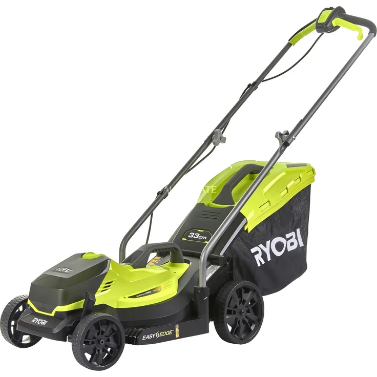 Ryobi Akku-Rasenmäher RLM18X33B40, 18Volt, grün-schwarz, Li-Ionen Akku 4,0Ah, 33 cm Schnittbreite