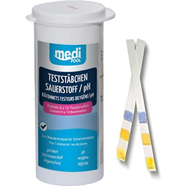 MediPool Sauerstoff/pH-Teststäbchen 50 Stück